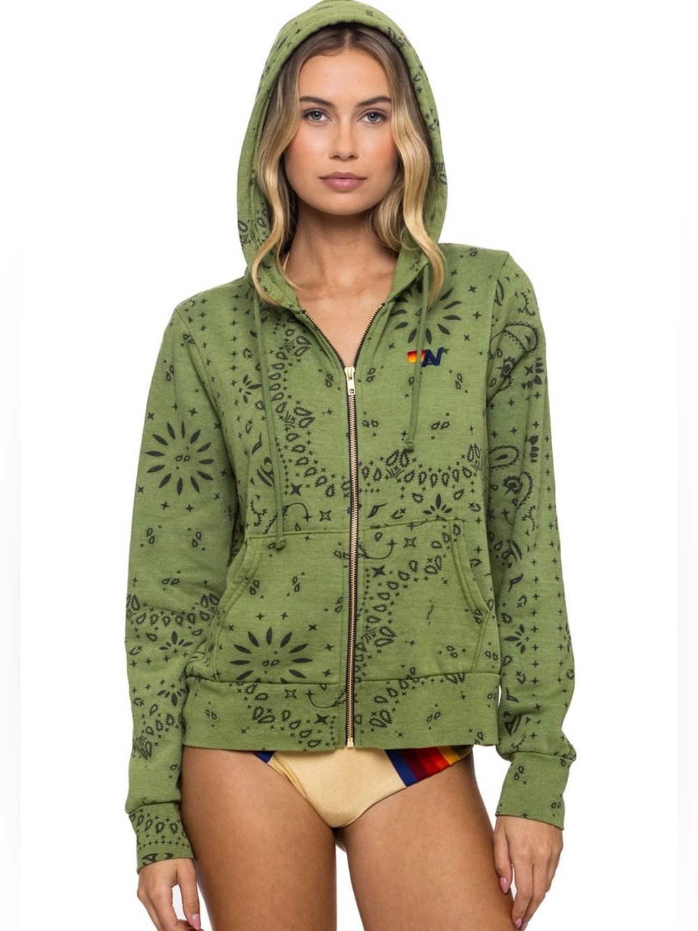 NWT Aviator Nation Bandana Zip Hoodie